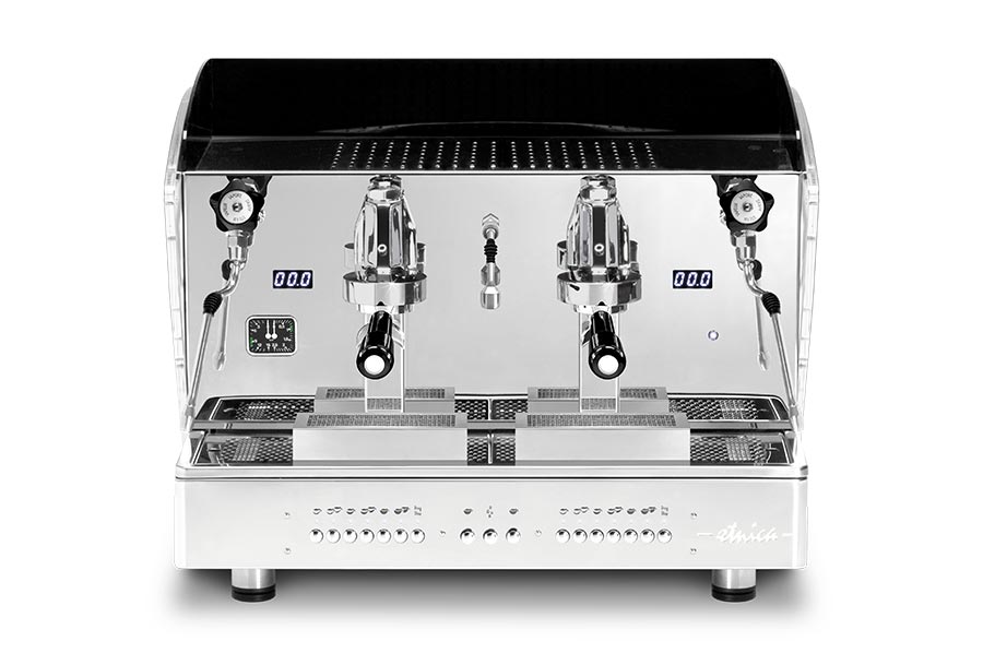 Maquina de café Orchestrale Etnica vista frontal 2 grupos E61 automática
