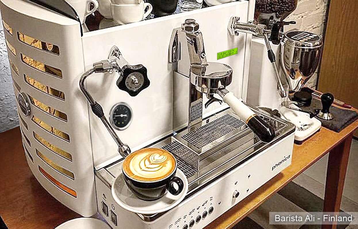 Phonica 1 grupo E61 display Latte Art Orchestrale Cafeteras Industrial de Café